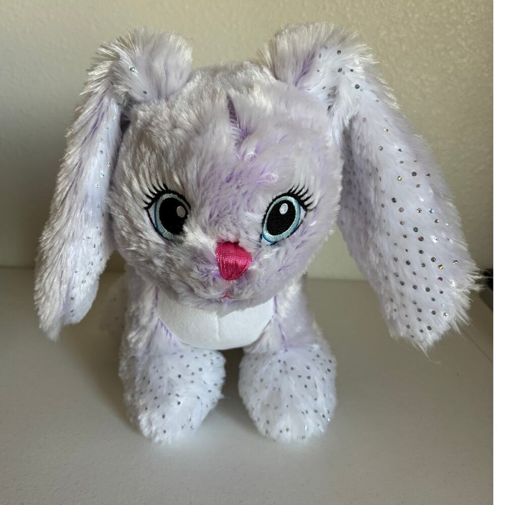 Build-A-Bear Sugar Plum Bunny Lavender Rabbit Plush Merry Missions 12" BABW